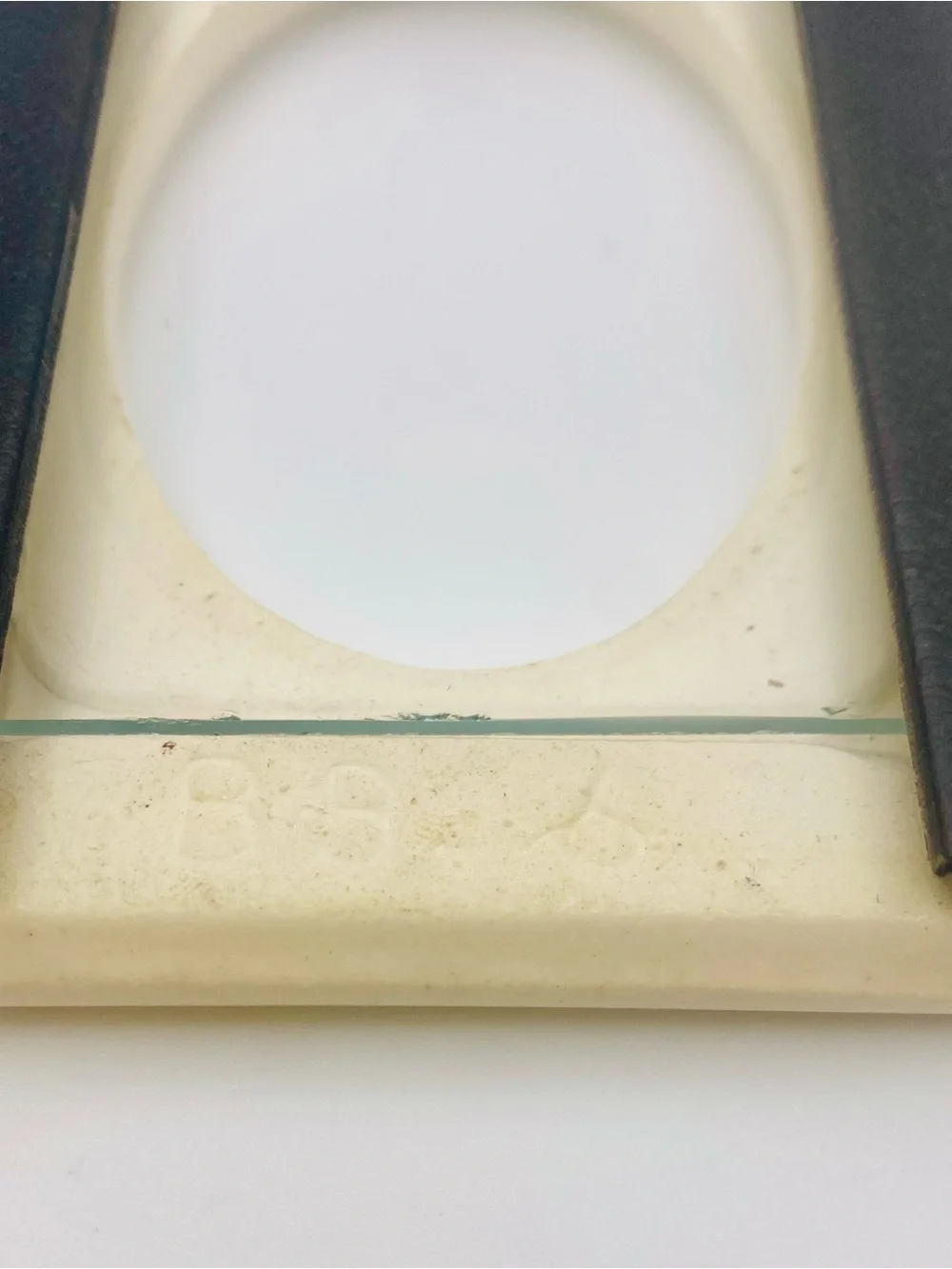 Ceramic Ivory Photo Frame with Pink Rose Accents